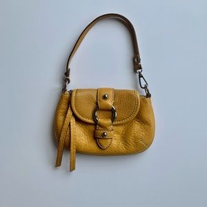 Genuine Leather Mustard Yellow Mini Bag